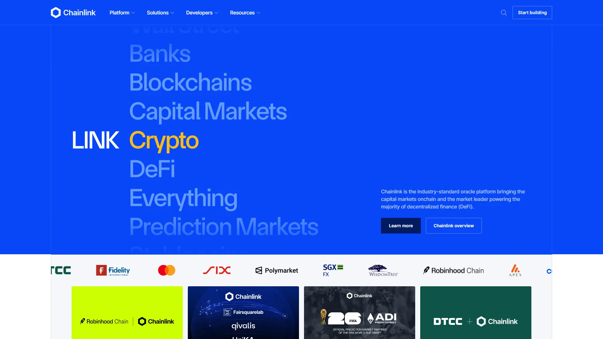 チェーンリンクの公式サイト